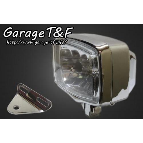 Garage T\u0026F ガレージ 4インチスクエアライト＆ライトステーキット タイプA ビラーゴ250(XV250) YAMAHA ヤマハ ヘッドライト 灯火類 電装系