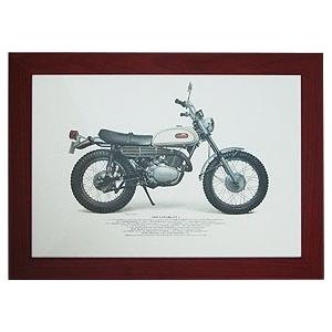 Y’S GEAR(YAMAHA) ワイズギア 1968 YAMAHA (DT-1) A3額装 ポスター・カレンダー バイク関連グッズ | ワイズギア