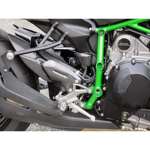 A-TECH エーテック リアブレーキタンクガード 素材：綾織ドライカーボン(DC) ニンジャ H2 H2R KAWASAKI カワサキ ブレーキの画像