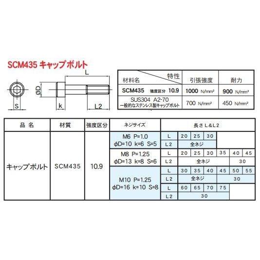 CF POSH CFポッシュ M8 キャップボルト クロモリ 長さ：45mm(形状：ネジ部分30mm) 汎用ボルト・ネジ | POSH | 01
