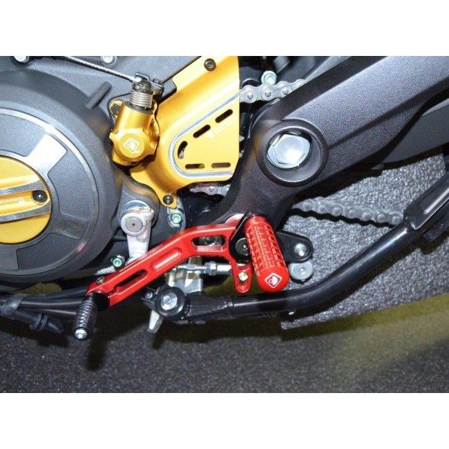 DUCABIKE (DBK) ドゥカバイク (ディービーケー) 固定式 アジャスタブルステップバー カラー：レッド DUCATI ドゥカティ ステップバー ステップ 足回りの画像