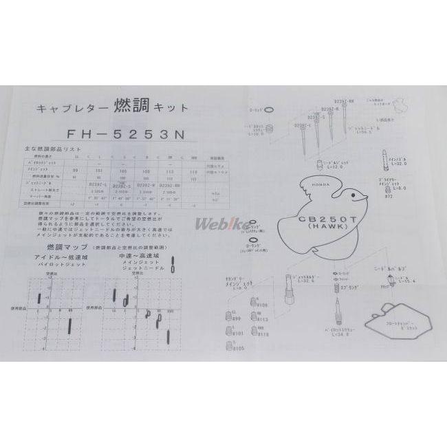 KEYSTER キースター キャブレター燃調キット ホーク CB250N CB250T HONDA ホンダ 燃調キット・セッティングキット 吸気関連 エンジン | KEYSTER | 07