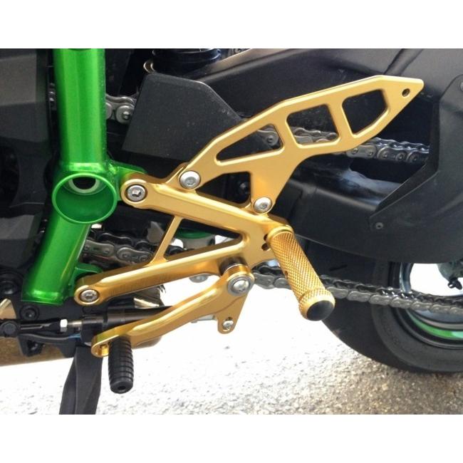 K-FACTORY ケイファクトリー ライディングステップ カラー：ステイゴールド NINJA H2 KAWASAKI カワサキ バックステップ ステップ 足回り_1