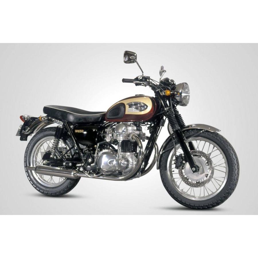 W400 W650 Kファクトリー製、ステンレスキャブトンマフラー K-FACTORY ケイファクトリー FRC ステン フルエキゾースト