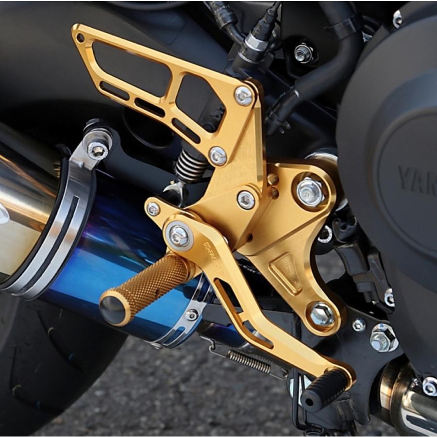 K-FACTORY ケイファクトリー ライディングステップ カラー：ステイゴールド MT-09 TRACER YAMAHA ヤマハ バックステップ ステップ 足回り