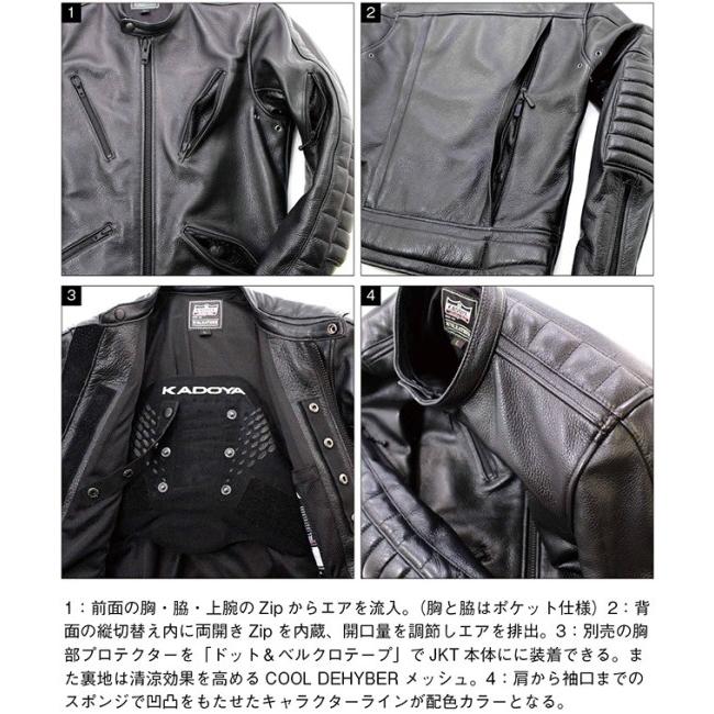 カドヤ（KADOYA） ROID [K'S LEATHER] シングルライダース サイズ：M