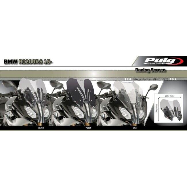 Puig（プーチ） レーシングスクリーン カラー：ブラック R1200RS