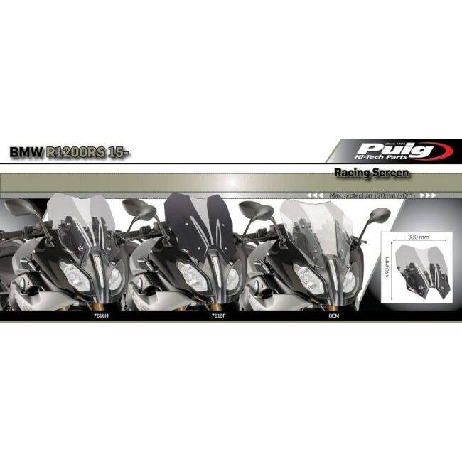 Puig（プーチ） レーシングスクリーン カラー：クリア R1200RS R1250RS