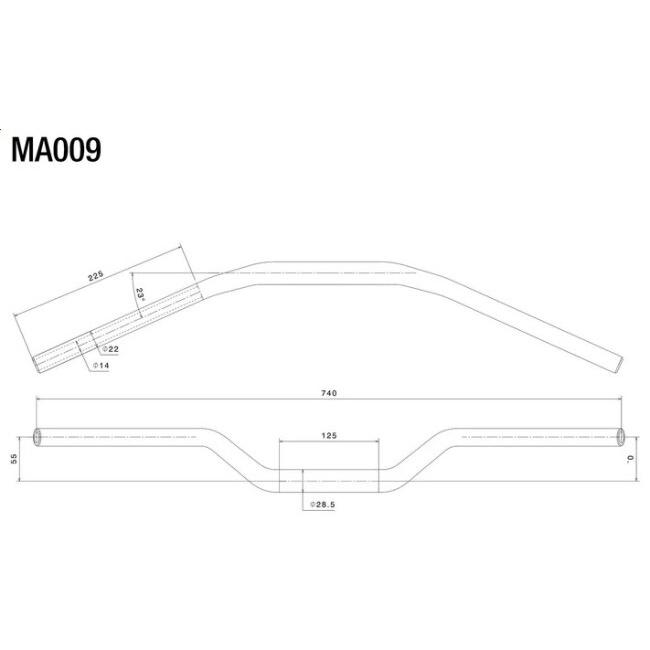 rizoma リゾマ 汎用テーパーハンドルバー カラー：ブラック ハンドルバー ハンドル | rizoma | 01