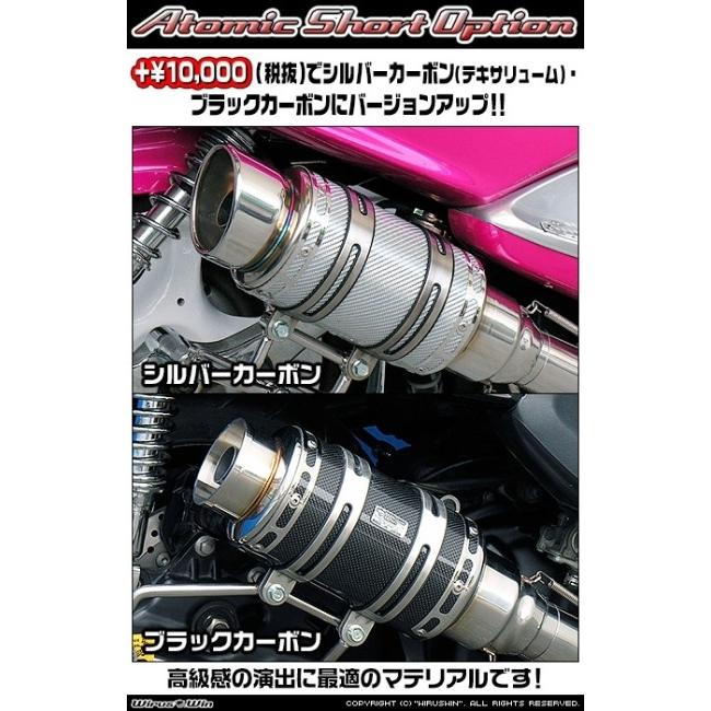 WirusWin ウイルズウィン アトミックショートマフラー ポッパータイプ 仕様：ノーマル仕様 / オプション：キャタライザー（排ガス浄化触媒） シグナスX SR_5