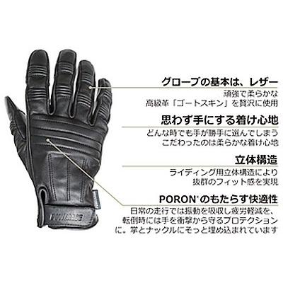 POWERAGE パワーエイジ PG-571 TAC レザーグローブ サイズ：M グローブ アパレルの画像
