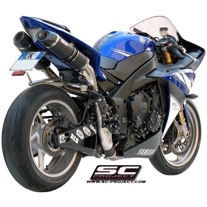 SC-PROJECT SCプロジェクト オーバル ツイン スリップオンサイレンサー サイレンサー材質：カーボン YZF-R1 YAMAHA ヤマハ スリップオンマフラー マフラー | SCーPROJECT