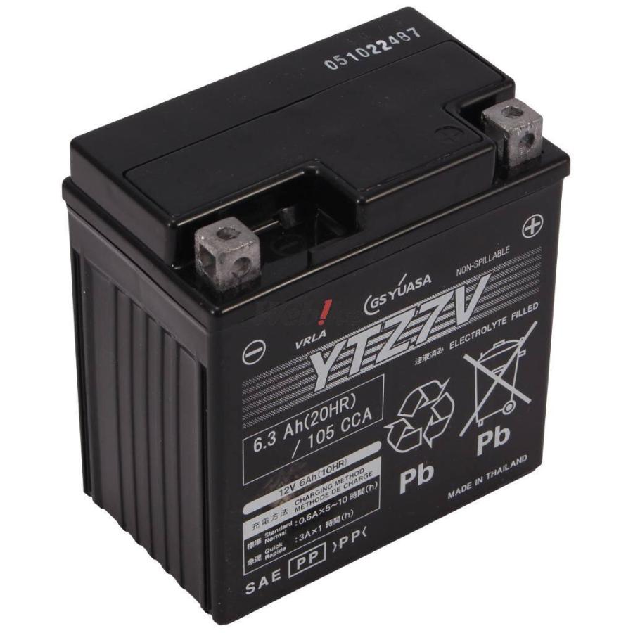 GS YUASA YTZ7V バッテリー YAMAHA GSユアサ GS YUASA GSユアサ YTZ7V オートバイ用 制御弁型(MF)12V