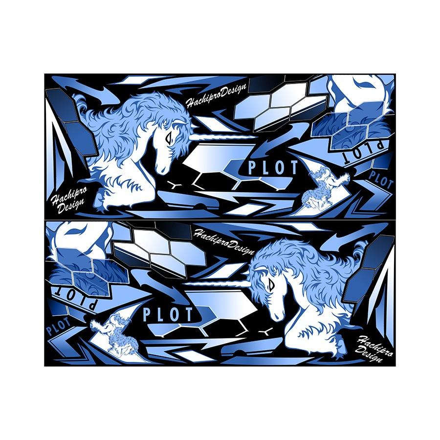 PLOT プロト デカールキット ユニコーン カラー：ブルー Ninja250