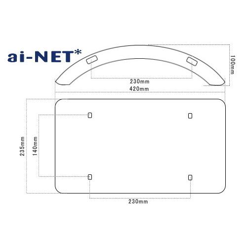 ai-net アイネット オリジナル リアフェンダー 銀 トライク／ATV／バギー用 トライク部品・用品 駆動系 | アイネット | 02