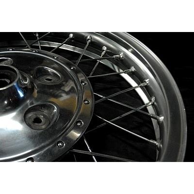 部品屋K&W 19in フロントホイールキット アルミHリム(ドラムハブ用