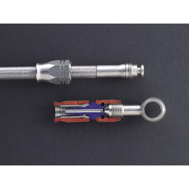 HURRICANE ハリケーン SURE SYSTEM LINE[スーパーシステムライン] ステンメッシュブレーキホース サイズ：35cm ブレーキホース・クラッチホース ブレーキ | HURRICANE | 01