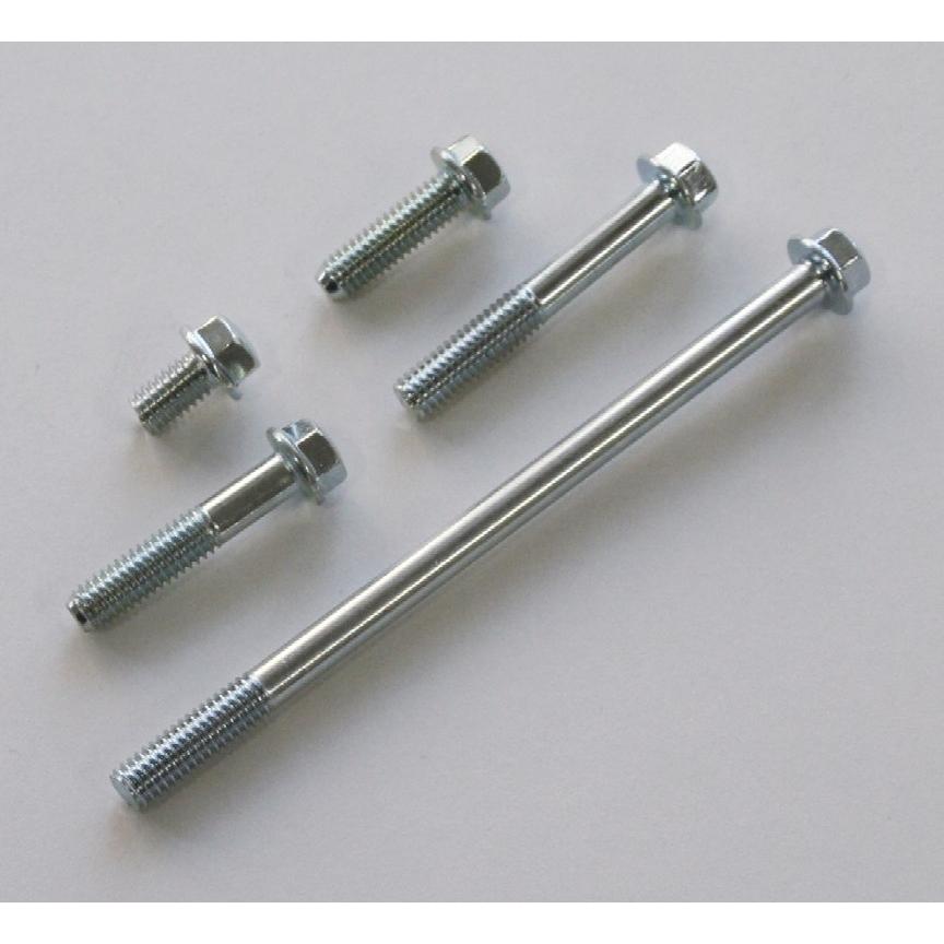 CF POSH CFポッシュ M6 フランジ六角ボルト(ホンダ純正タイプ) ユニクロメッキ 徳用パック 長さ：80mm（形状：ネジ部分20mm、入数：5） 汎用ボルト・ネジ | POSH