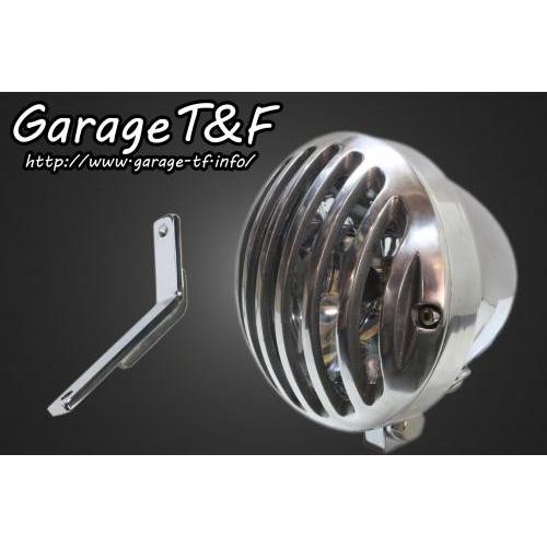 Garage T\u0026F ガレージ 4.5インチバードゲージヘッドライト＆ライトステー(タイプD)キット スティード400 HONDA ホンダ ヘッドライト 灯火類 電装系