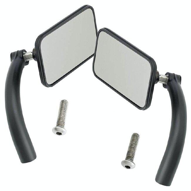 Neofactory ネオファクトリー Biltwell ユーティリティスクエアミラーセット カラー：ブラック HARLEY-DAVIDSON ハーレーダビッドソン ミラー ハンドル | NEO FACTORY | 01