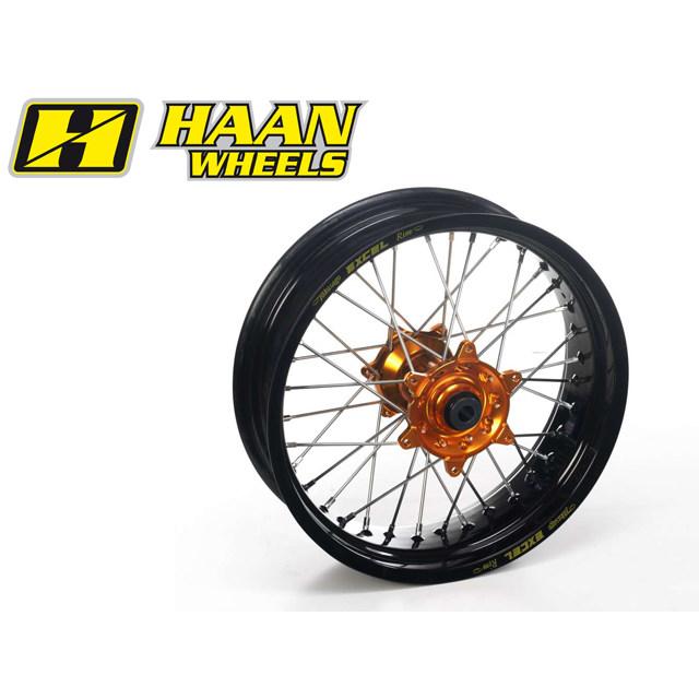 HAAN WHEELS HAAN WHEELS:ハーンホイール リアモタードコンプリートホイール　R5.00／17インチ カラー：オレンジ / カラー：シルバー CRF250R (04-13)(49396円)