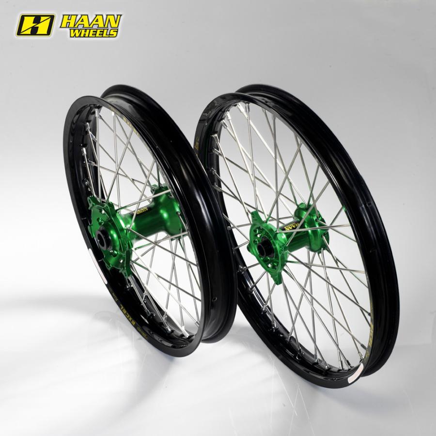 Haan Wheels カラー シルバー車 バイク 自転車 Haan Wheels ハーンホイール フロント リアオフロードコンプリートホイール バイク F19インチ R16インチ カラー ブラック バイク用タイヤ ホイール カラー シルバー ウェビック1号店 通販