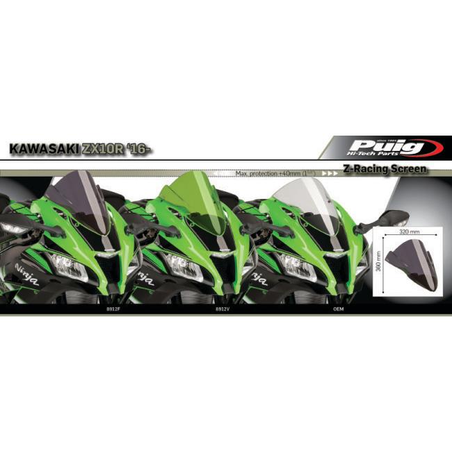 Puig プーチ レーシングスクリーン カラー:スモーク ZX-10R ZX Puig プーチ レーシングスクリーン カラー:スモーク ZX-10R ZX
