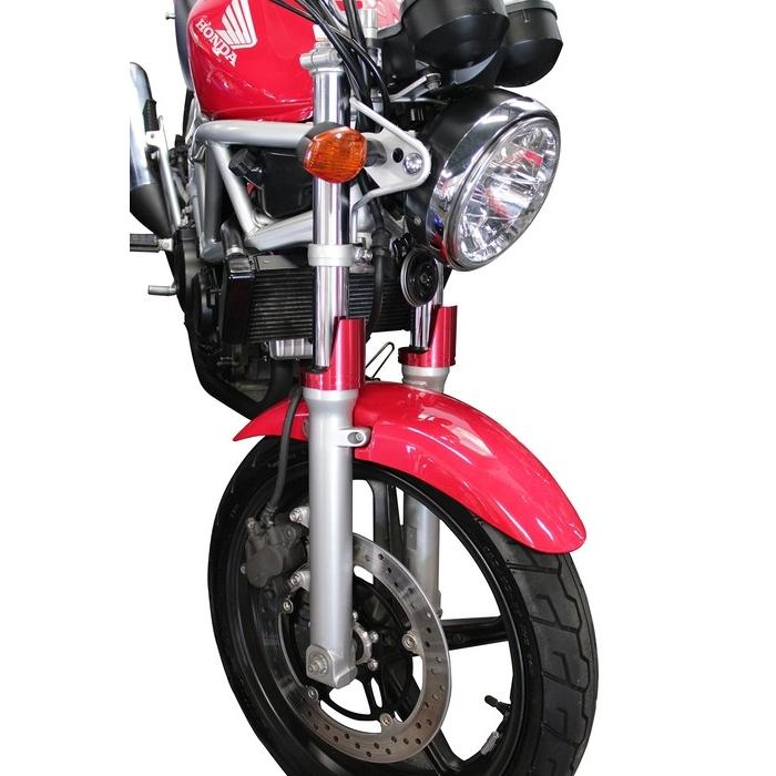 cb400sf フロントフォーク バイク サスペンション」の人気商品一覧・価格比較 - 価格.com ユーカナヤ CB400SF アルミ削り出しビレットフォークガード ガードカラー ブルー リングカラー オレンジ U-KANAYA バイク