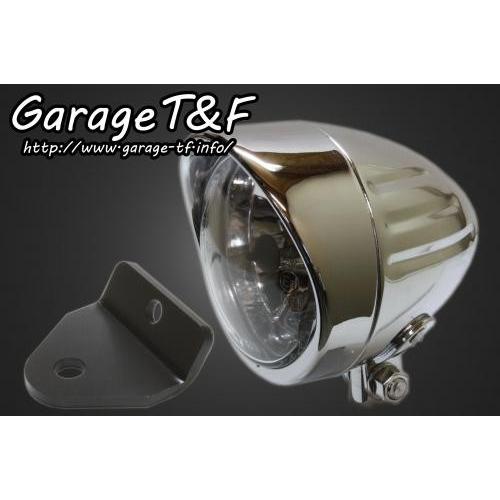 Garage T\u0026F ガレージ 4インチプレーンライト(ショート)スリットタイプ＆ライトステー(タイプH)キット マグナフィフティー HONDA ホンダ ヘッドライト