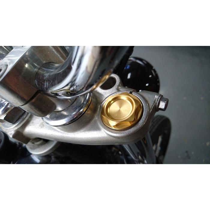 antlion アントライオン Vフロントフォーク・トップキャップ カラー：チタンゴールド / antlionロゴ：なし SR400 YAMAHA ヤマハ サスペンション 足回り | ant lion | 01