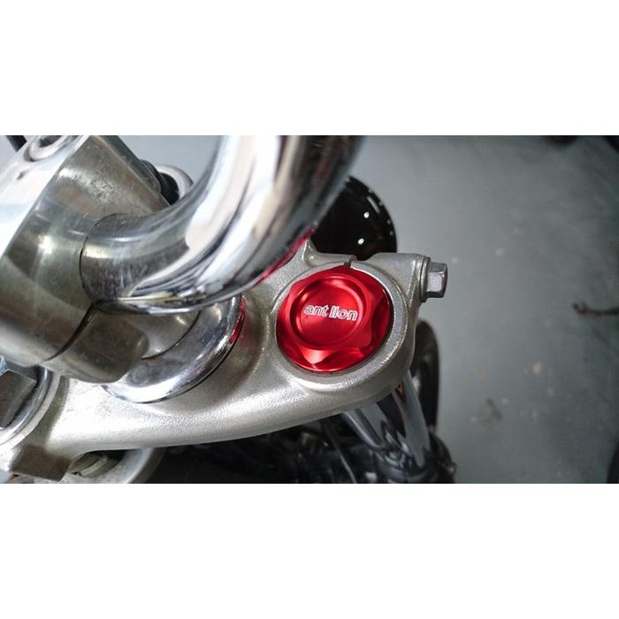 antlion antlion:アントライオン Vフロントフォーク・トップキャップ カラー:レッド / antlionロゴ:あり SR400 YAMAHA ヤマハ|ウェビック1号店|01