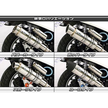 WirusWin ウイルズウィン アニバーサリーマフラー ユーロタイプ ステンレス仕様 ボルトキャップカラー：レッド / ビレットステーカラー：ブラック NMAX NMAX155_4