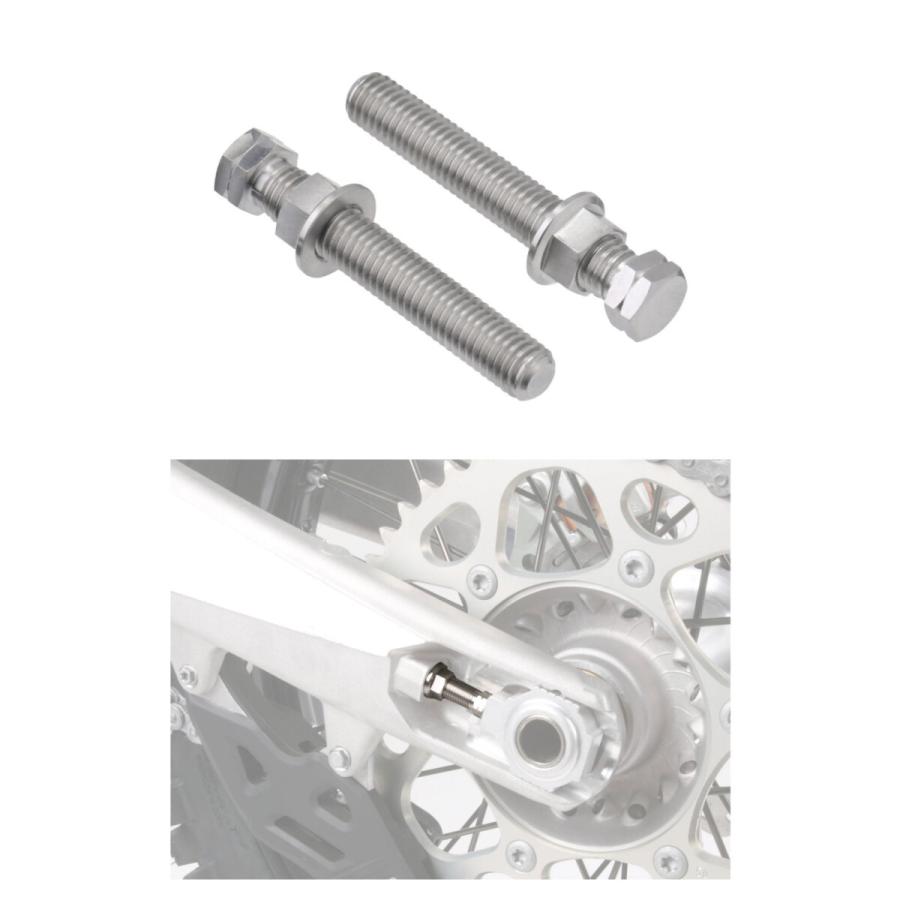 ZETA ジータ チタンチェーンアジャスターボルト／ナットセット(Z-チタン) HONDA ホンダ KAWASAKI カワサキ SUZUKI スズキ YAMAHA ヤマハ BETA ベータ 足回り | ZETA