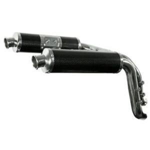 SPARK EXHAUST - ぴかぴか光る えり巻き ROUND スリップオンマフラー 2本出し 印字機：キャタライザー付き添い人 Monster S4R (07-08) S4RS (06-08) DUCATI ドゥカティ