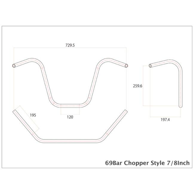 チョッパーページ Motor Rock モーターロック 69バー チョッパースタイル 7／8