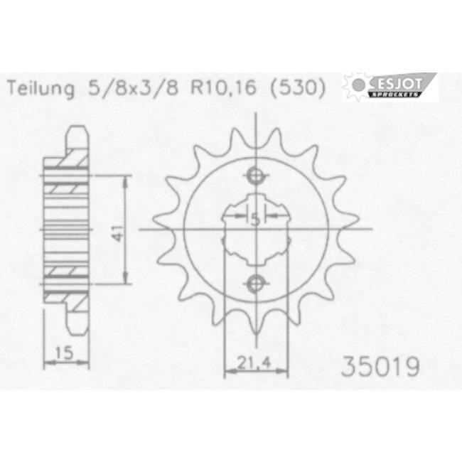 Esjot エスヨット スチール製スプロケット XS500 B Spoke Wheel A XS650 BH USA B2F TX750 TX500 YAMAHA ヤマハ ドリブンスプロケット・リアスプロケット | ブランド登録なし | 02