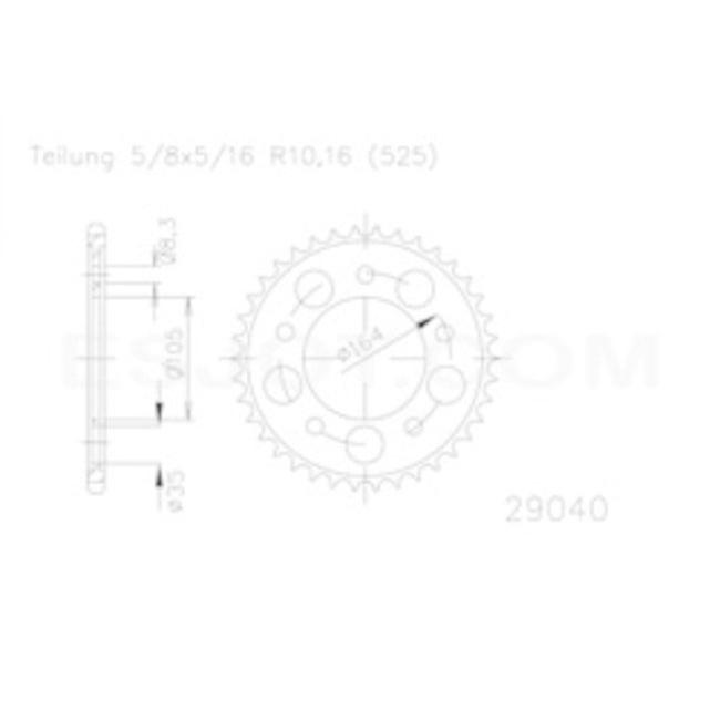 Esjot エスヨット スチール製スプロケット 850 SRV 13-16 800 GP 07-09