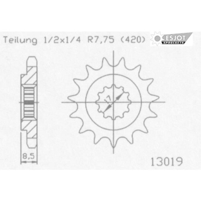 Esjot エスヨット スチール製スプロケット 50 GPR 96-99 DERBI デルビ ドリブンスプロケット・リアスプロケット 駆動系 | ブランド登録なし | 02