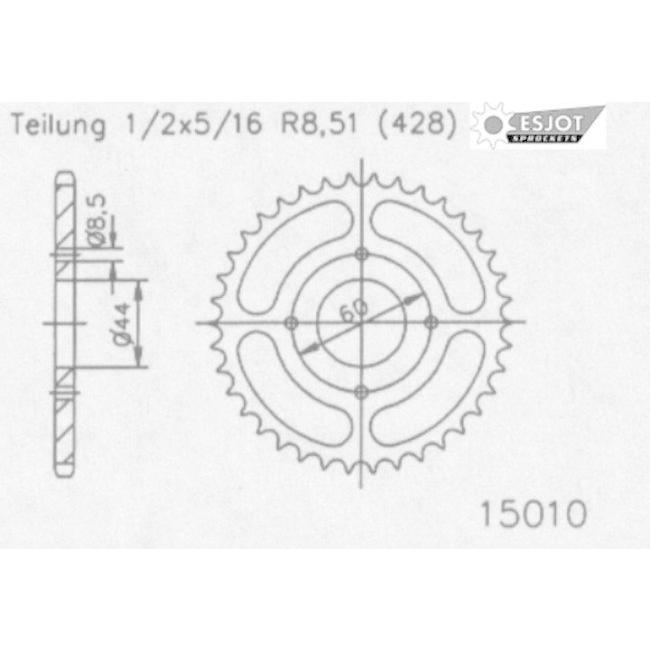 Esjot エスヨット スチール製スプロケット 丁数：41 125 TT-R 00-01 USA 80 DT MX-S 83-84 YAMAHA ヤマハ ドライブスプロケット・フロントスプロケット 駆動系 | ブランド登録なし | 01