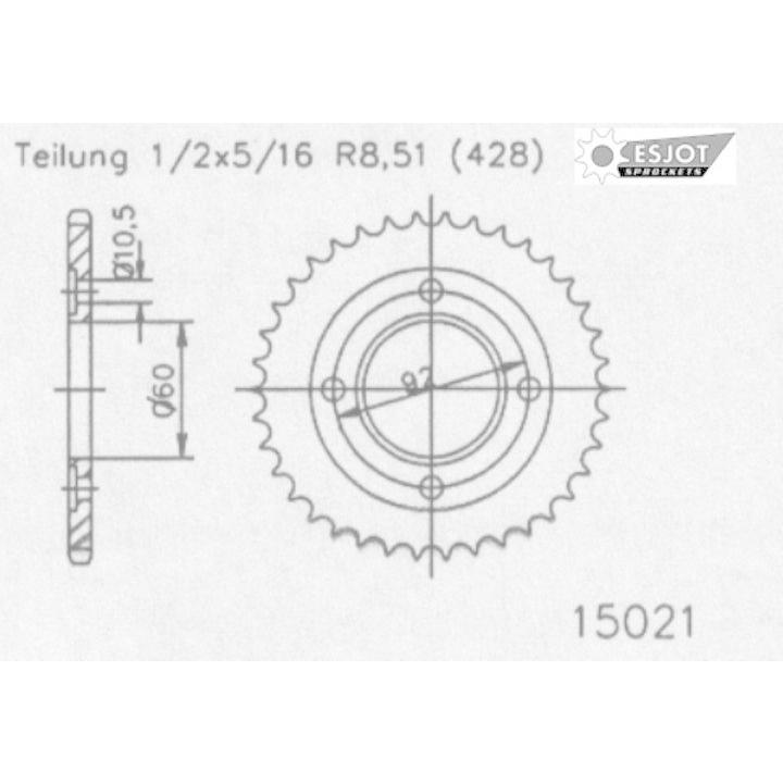 Esjot エスヨット スチール製スプロケット 丁数：16 DR125 SE-T USA SE-S SE-R SP125 J H G DR-Z125 L L3 L1 K9 K3-K9 K3 SUZUKI スズキ 駆動系 | ブランド登録なし