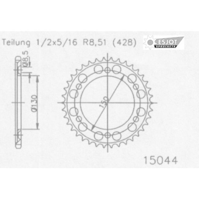Esjot エスヨット スチール製スプロケット 丁数：54 XLR125 RY RX RW