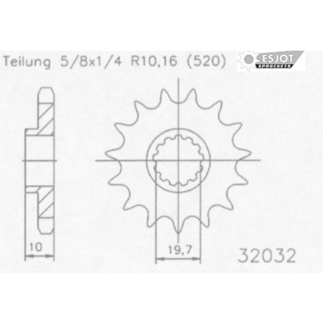 Esjot エスヨット スチール製スプロケット 丁数：31 125 MBX F 84-86