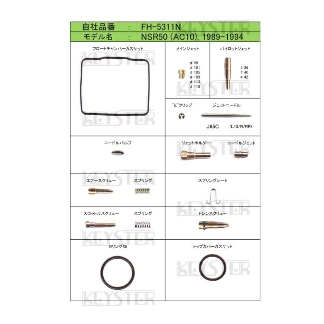 ZXR250 後期 燃調キット(キースター) 燃調キット ZXR250/ZX250 (A1-A2), アウトサイドキャブ#1#4用