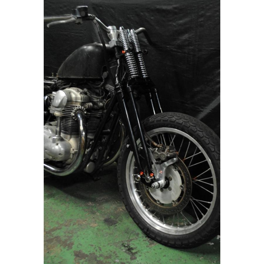部品屋K&W 74スプリンガーフォークキット カラー：メッキ W650 W400