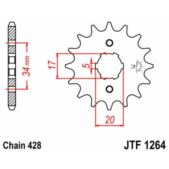 JT SPROCKETS JTスプロケット スチール製フロントスプロケット