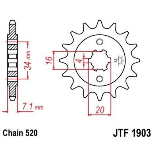 JT SPROCKETS JTスプロケット スチール製フロントスプロケット