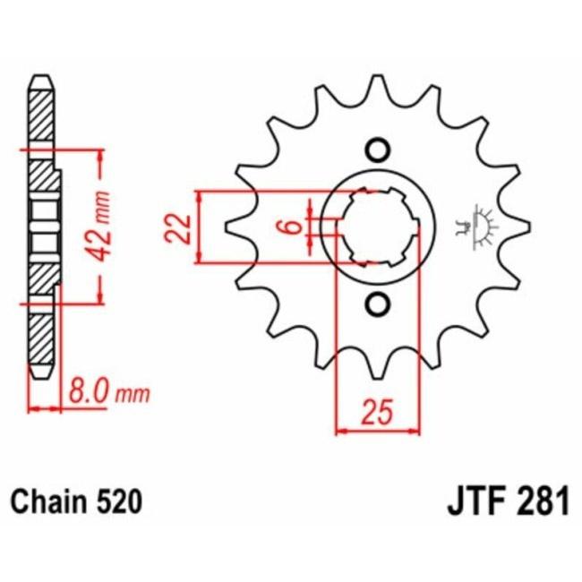 JT SPROCKETS JT SPROCKETS:JTスプロケット Steel Standard Front Sprocket 281 - 520｜webike｜02