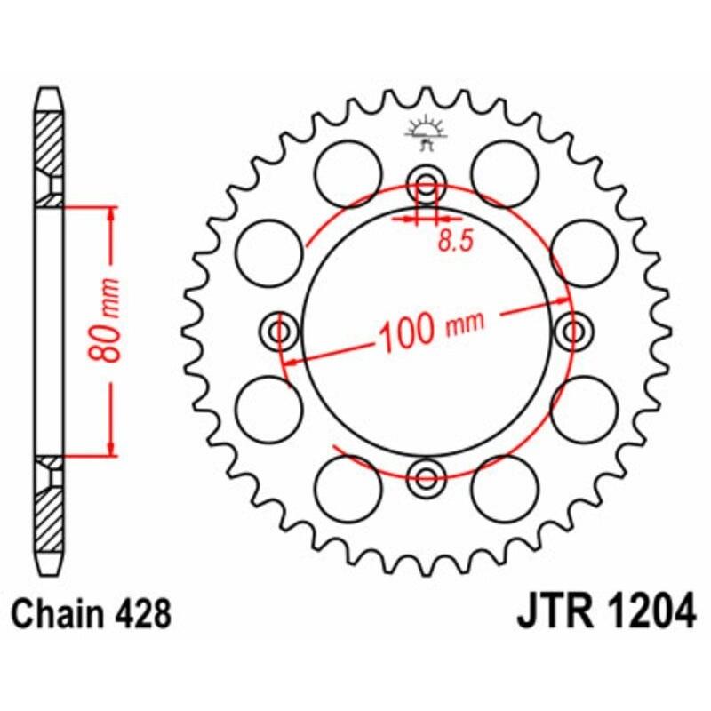 JT SPROCKETS JT SPROCKETSJTスプロケット Steel Standard Rear Sprocket 1204