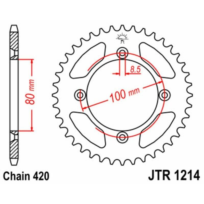JT SPROCKETS JTスプロケット スチール製リアスプロケット スタンダード 1214 - 420 CRF70 F-4、5、6、7、8、9、A、B、C XR70 RV、RW、RX RY、R-1、R-2、R-3 | ブランド登録なし