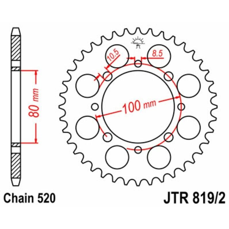 JT SPROCKETS JT SPROCKETSJTスプロケット Steel Standard Rear Sprocket 520